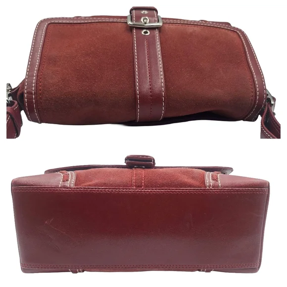 Vintage Y2K Coach Soho Hamptons Suede Leather Convertible Bag - Picture 5 of 12